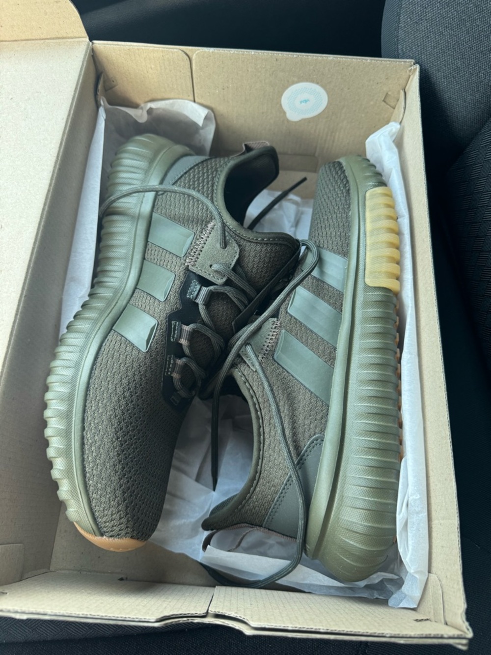 adidas Kaptir 4.0 Olive Green Athletic Sneakers